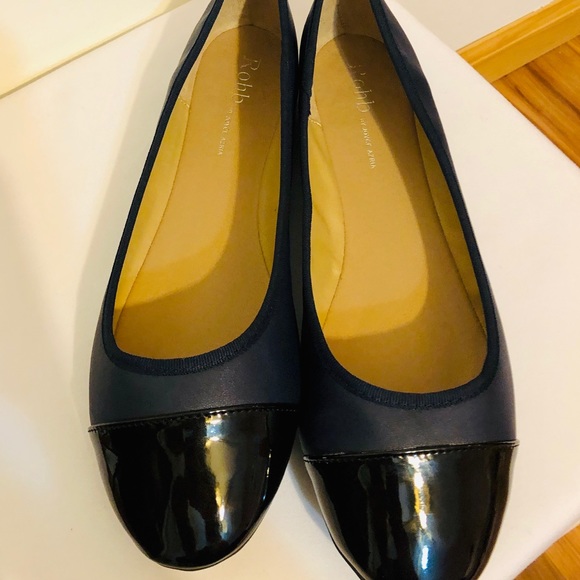 ROHB by Joyce Azria blue/black toe ballet flats - Picture 7 of 10